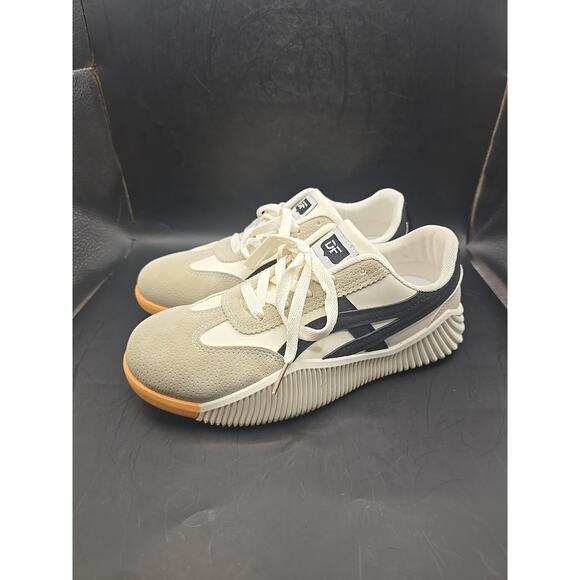 De Florance Vintage Sneakers Shoes DF Cloudea Lightweight Beige Black Womens 7 - Picture 1 of 7